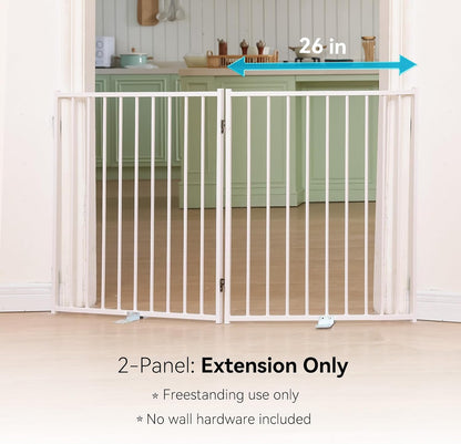 Freestanding Dog Gate with Door for Indoor & Outdoor, 30'' Tall