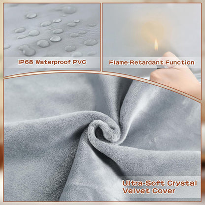 Pet Heating Pads for Cats & Dogs Outdoor Indoor, 17.7 * 17.7inches Puppy Cat Heating Pad Bed Mat Outdoor Waterprooof, Heated Dog Blanket Bed Outside, Gifts for Cats Puppy in Winter