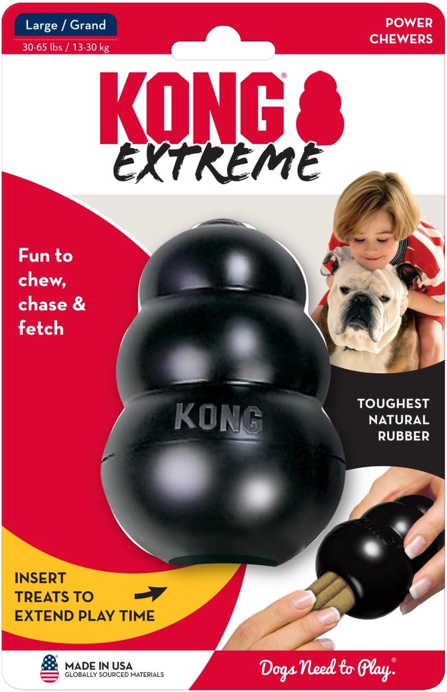 Extreme Dog Toy, Durable Natural Rubber Chew, for Large Dogs