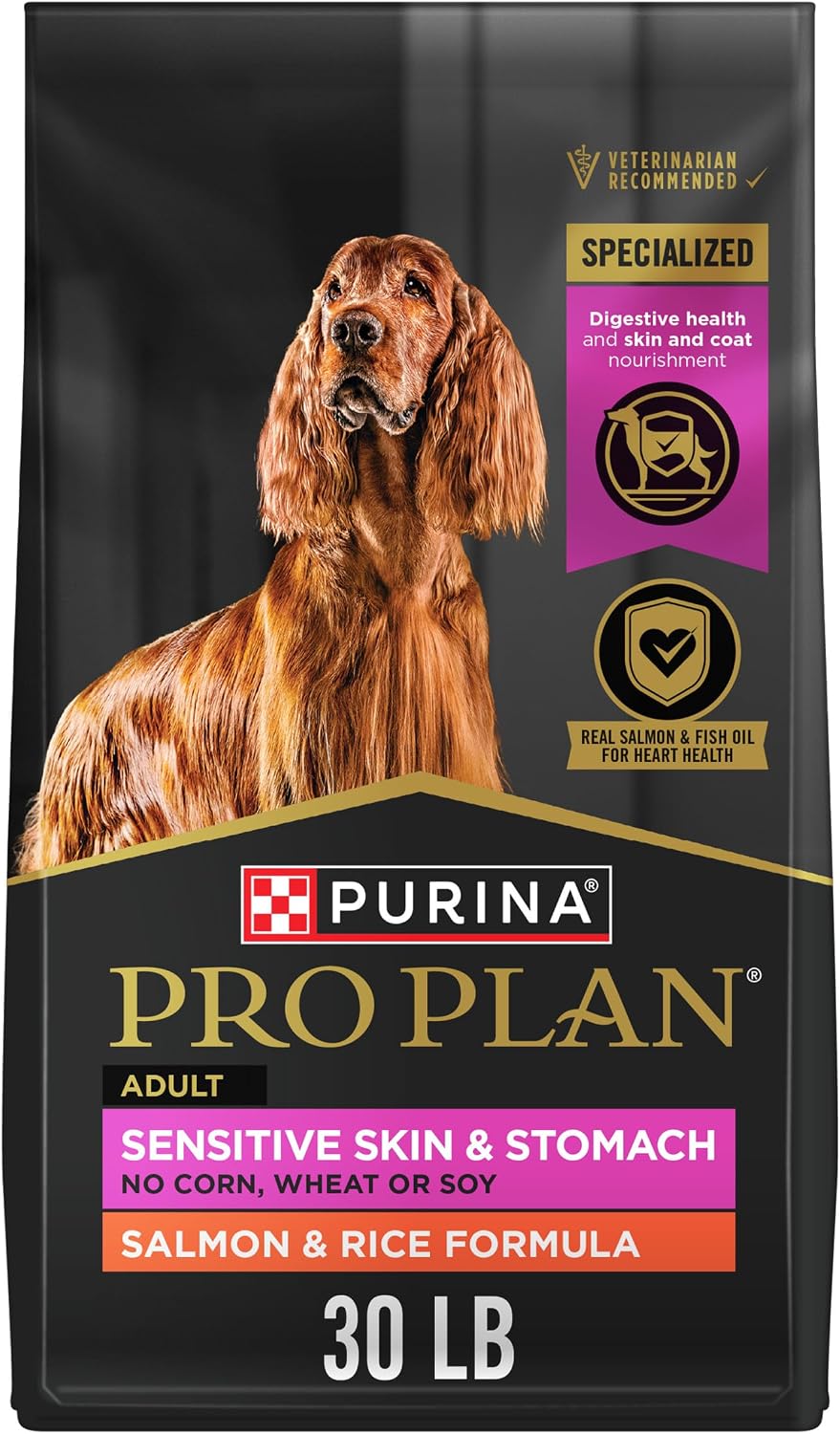 Sensitive Skin and Stomach Dry Dog Food Senior Adult 7 Plus Salmon and Rice Formula - 24 lb. Bag