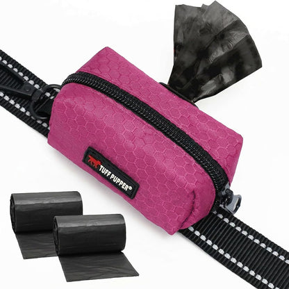 Dog Poop Bag Holder | Works with Any Dog Leash | Zippered Waste Bag Dispenser | Waterproof with Rust-Proof Clip | Convenient Lightweight Design | Includes 2 Rolls of Leak-Proof Bags