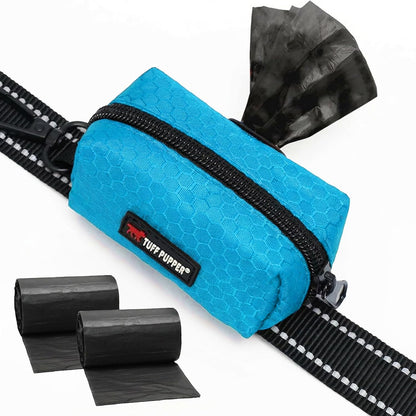 Dog Poop Bag Holder | Works with Any Dog Leash | Zippered Waste Bag Dispenser | Waterproof with Rust-Proof Clip | Convenient Lightweight Design | Includes 2 Rolls of Leak-Proof Bags