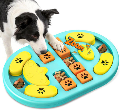 Dog Puzzle Toy, Interactive Treat Dispensing Toys, Blue