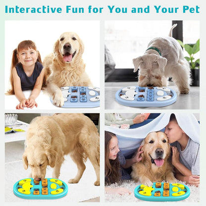 Dog Puzzle Toy, Interactive Treat Dispensing Toys, Blue