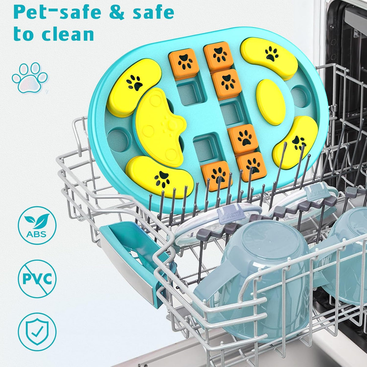 Dog Puzzle Toy, Interactive Treat Dispensing Toys, Blue
