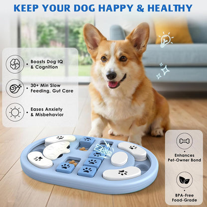 Dog Puzzle Toy, Interactive Treat Dispensing Toys, Blue