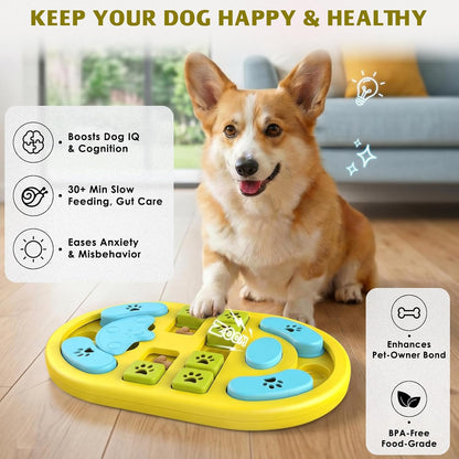 Dog Puzzle Toy, Interactive Treat Dispensing Toys, Blue