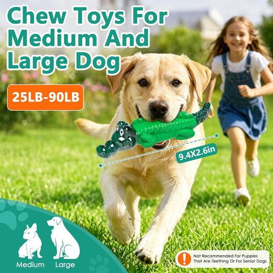 Alligator Dog Toys for Aggressive Chewers,Medium Large Breed Dogs