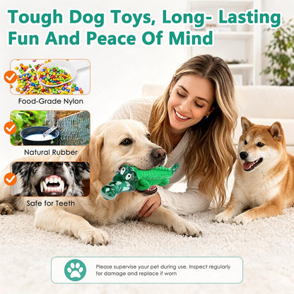 Alligator Dog Toys for Aggressive Chewers,Medium Large Breed Dogs