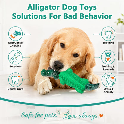 Alligator Dog Toys for Aggressive Chewers,Medium Large Breed Dogs