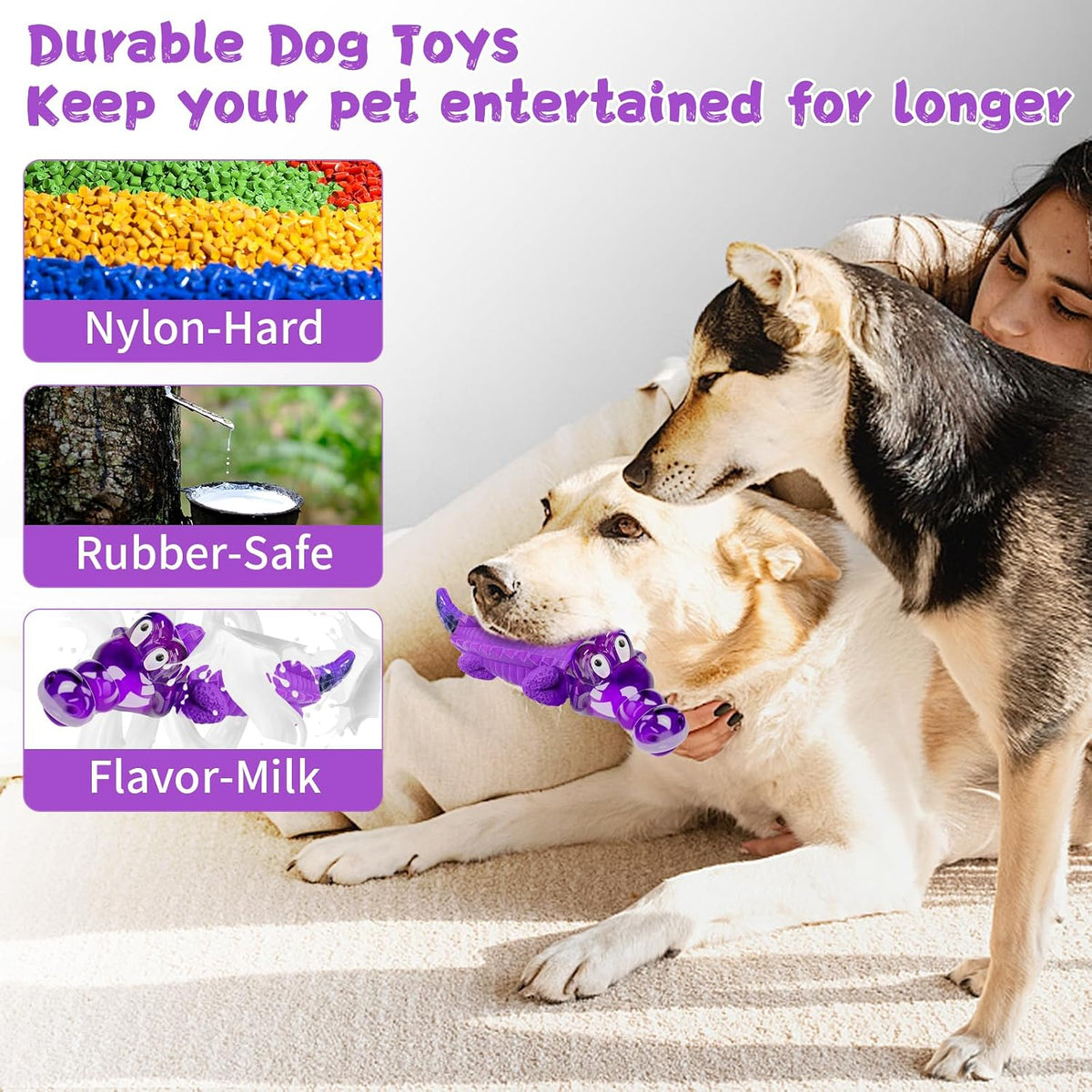 Alligator Dog Toys for Aggressive Chewers,Medium Large Breed Dogs