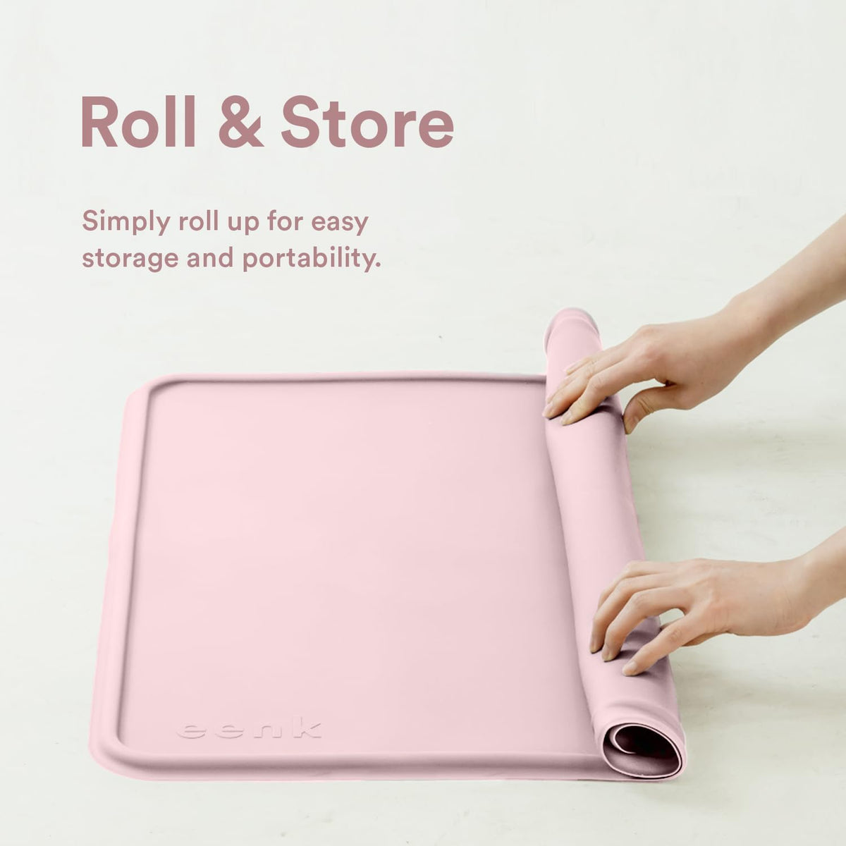 Pee Pad Tray Holder for Dogs - Fits Up to 22 x 22 in. Square Potty Training Pads No Spill Raised Lip High Edge Silicone Mat, Extra Thick and Non-Slip for Indoor Floor Protection (Small, Pink)