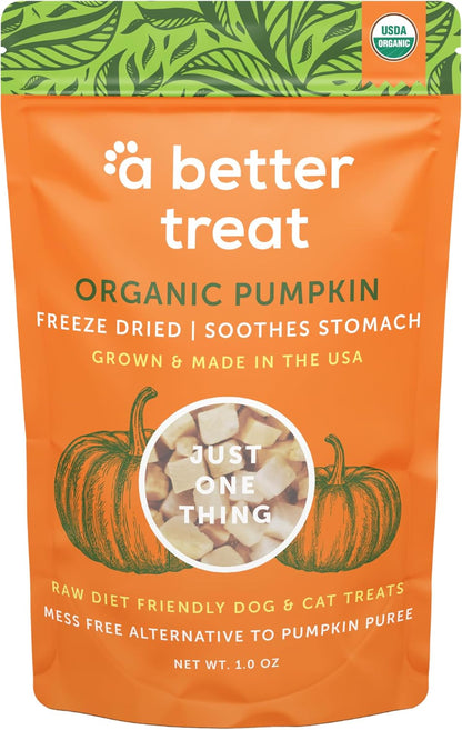 – Freeze Dried Organic Pumpkin Dog and Cat Treats, Organic, Single Ingredient | Natural, Healthy, Diabetic Friendly | Made in The USA