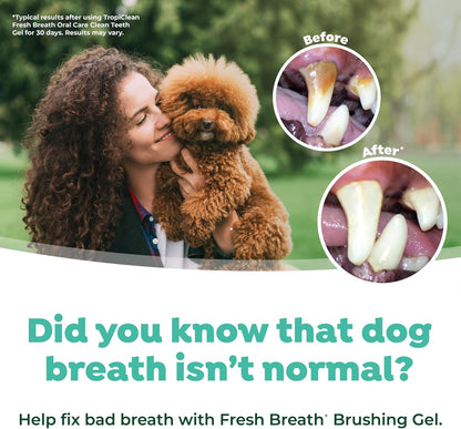 Fresh Breath Toothbrush and Toothpaste Kit for Puppies, Teeth Cleaning Kit to Prevent Plaque & Tartar, Breath Freshener, Dog Dental Care