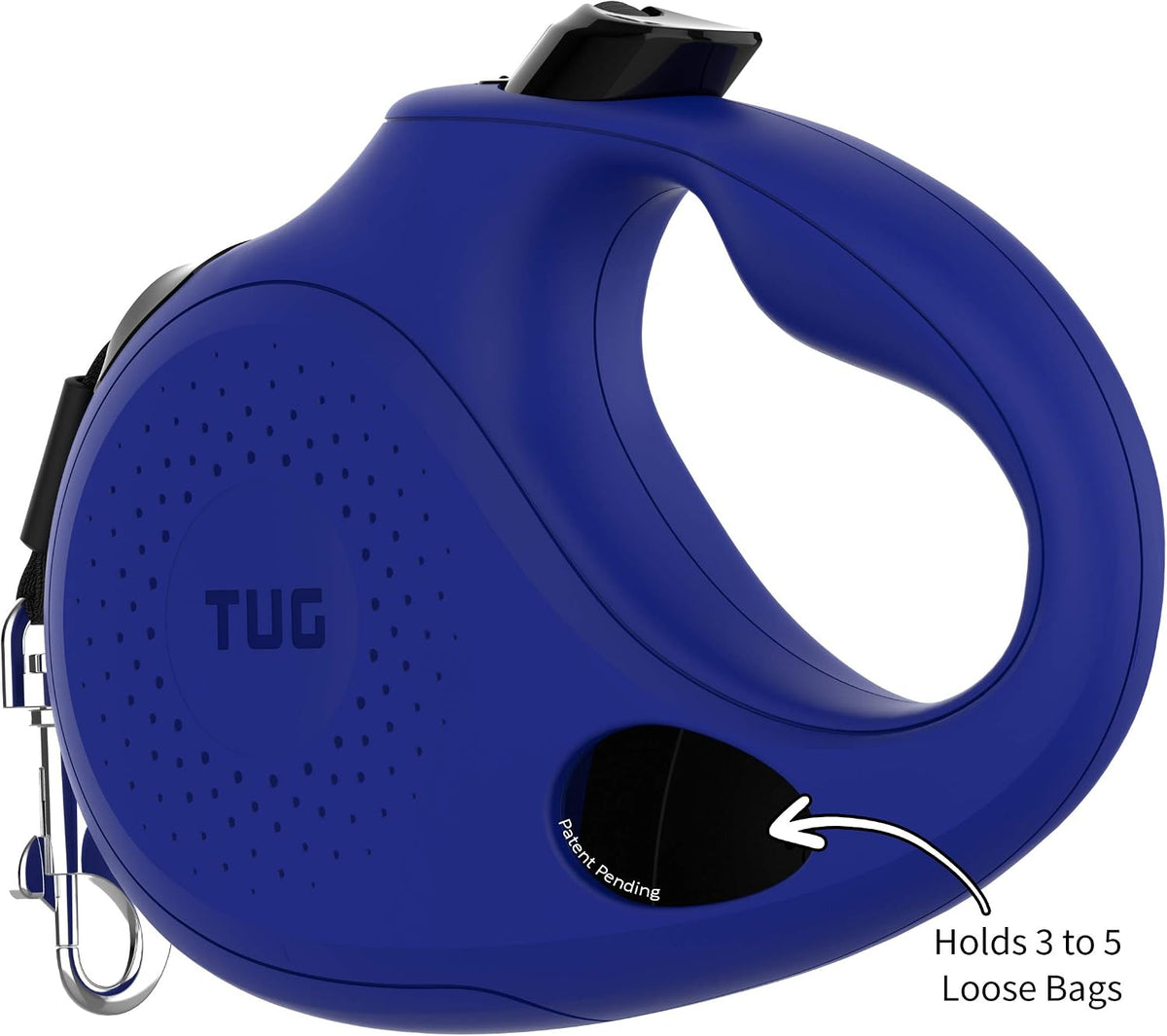Oval 360° Tangle-Free Retractable Dog Leash with Integrated Waste Bag Dispenser (Small, Cream)