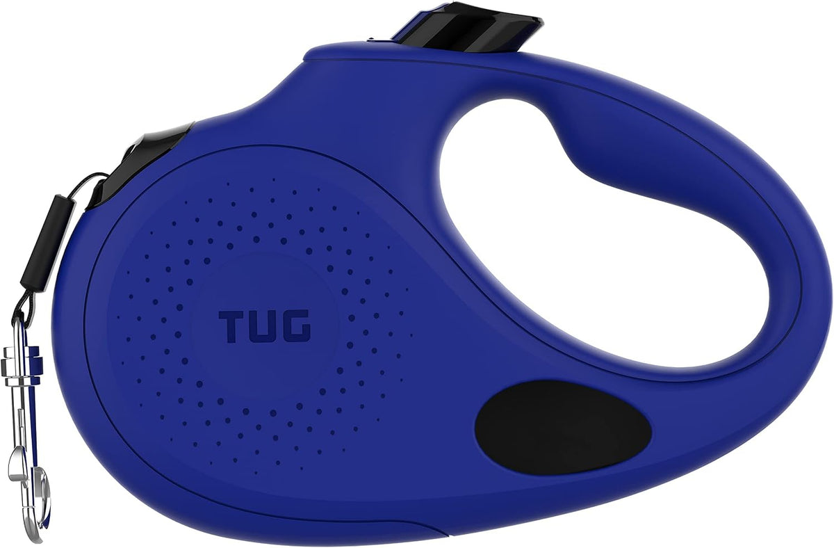 Oval 360° Tangle-Free Retractable Dog Leash with Integrated Waste Bag Dispenser (Small, Cream)