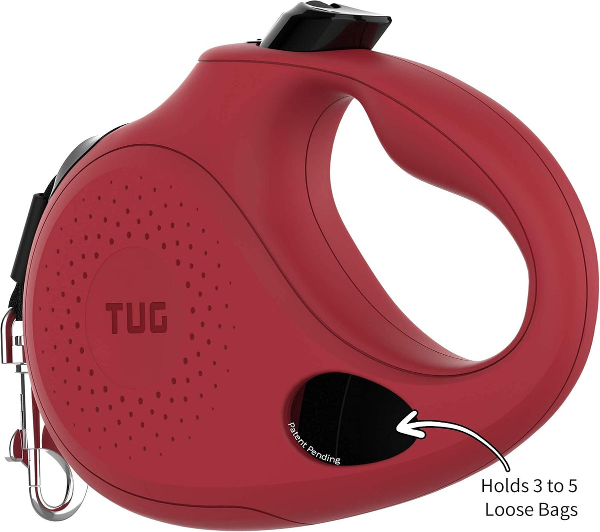 Oval 360° Tangle-Free Retractable Dog Leash with Integrated Waste Bag Dispenser (Small, Cream)