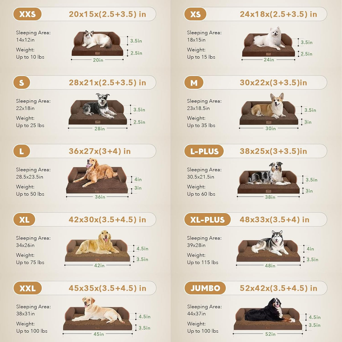 Orthopedic Washable Dog Bed with Bolster for Medium to Large Dogs | Pillow Support for Neck Relief, Egg Crate Foam, Waterproof Liner, Anti-Slip Bottom, Removable Bolster Cover, 36 x 27 Inch
