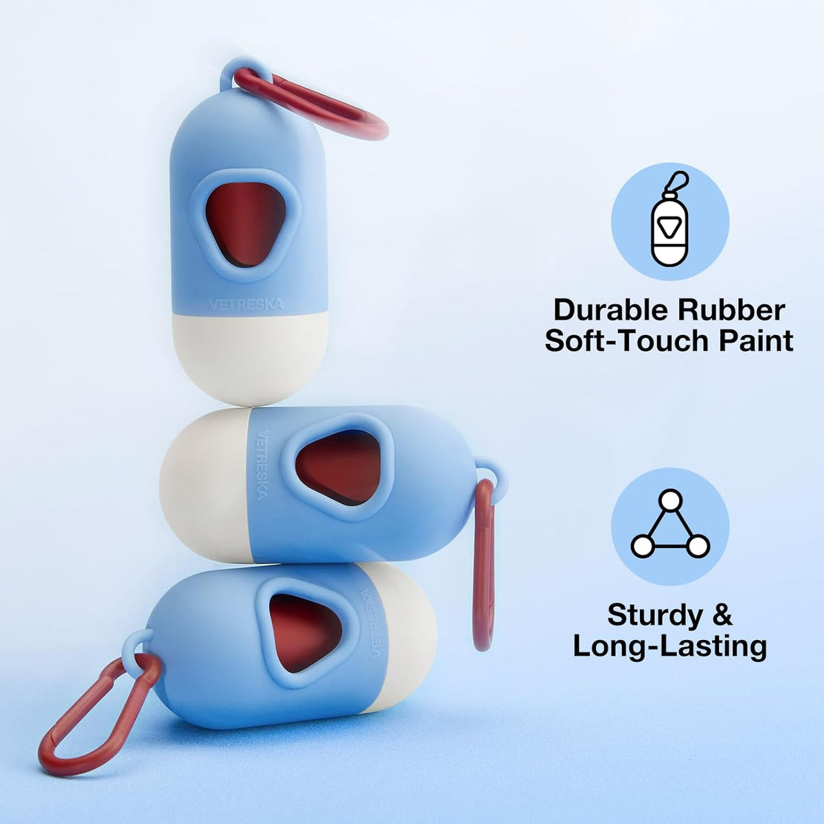 Dog Poop Bags Dispenser with Coffee Scented Waste Bags, 105 Counts
