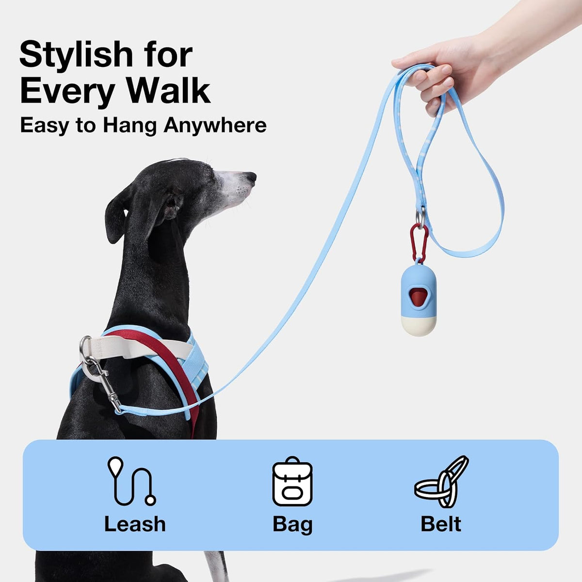 Dog Poop Bags Dispenser with Coffee Scented Waste Bags, 105 Counts