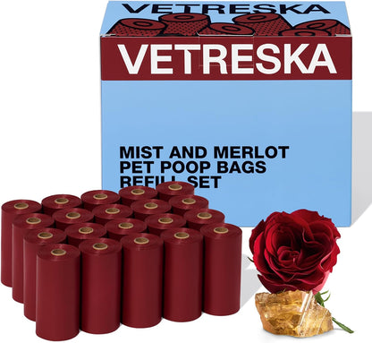 Dog Poop Bags Dispenser with Coffee Scented Waste Bags, 105 Counts