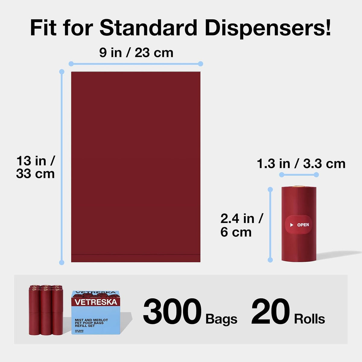 Dog Poop Bags Dispenser with Coffee Scented Waste Bags, 105 Counts