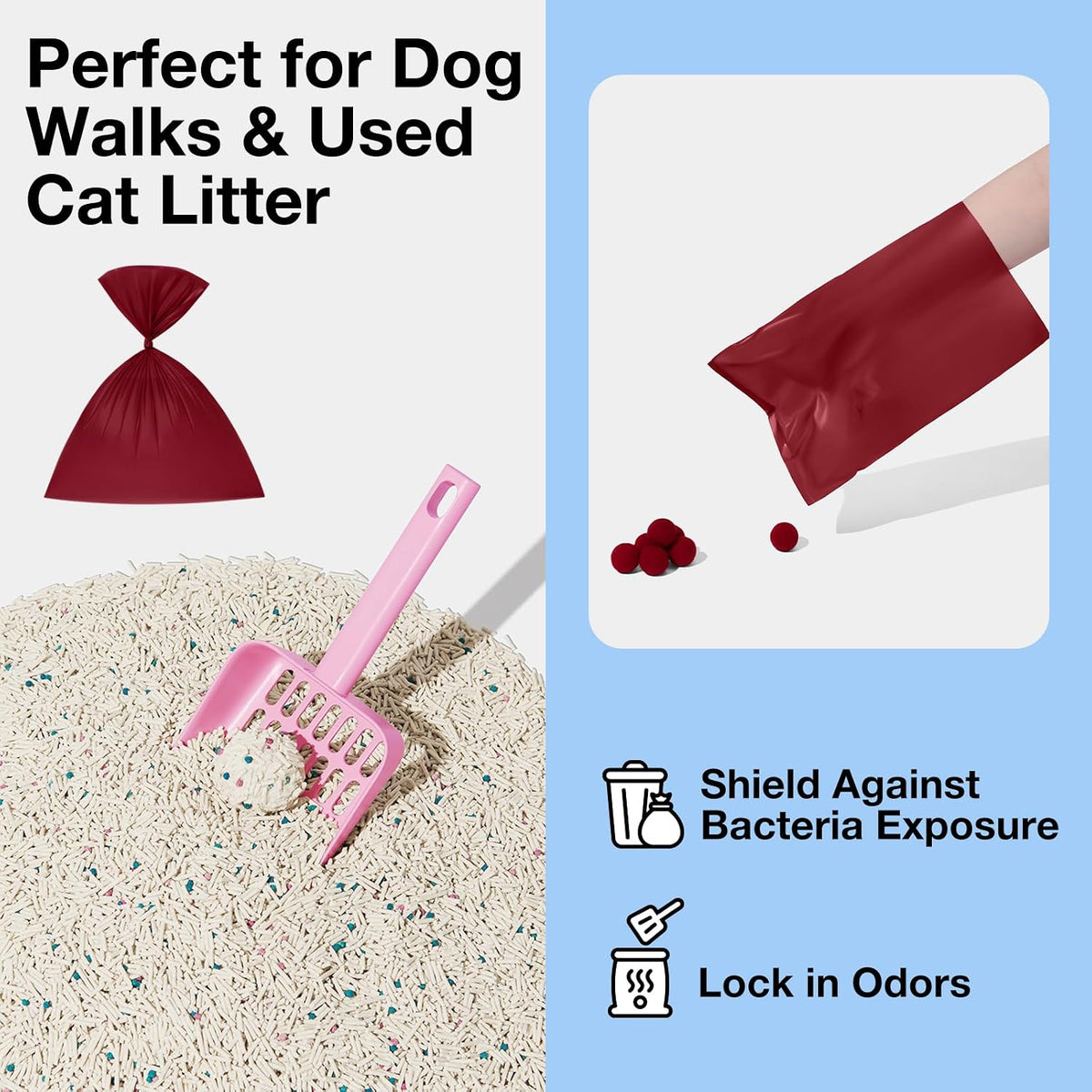 Dog Poop Bags Dispenser with Coffee Scented Waste Bags, 105 Counts