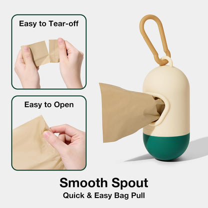 Dog Poop Bags Dispenser with Coffee Scented Waste Bags, 105 Counts
