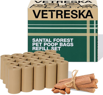Dog Poop Bags Dispenser with Coffee Scented Waste Bags, 105 Counts