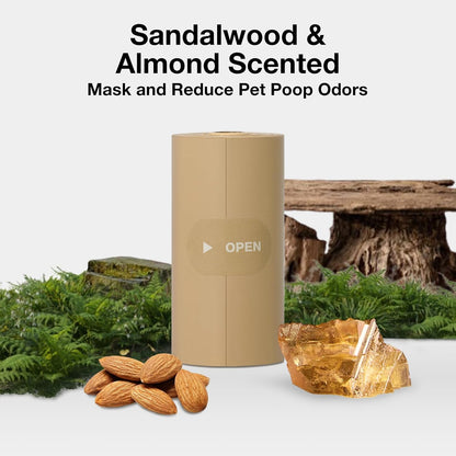 Dog Poop Bags Dispenser with Coffee Scented Waste Bags, 105 Counts