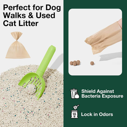 Dog Poop Bags Dispenser with Coffee Scented Waste Bags, 105 Counts
