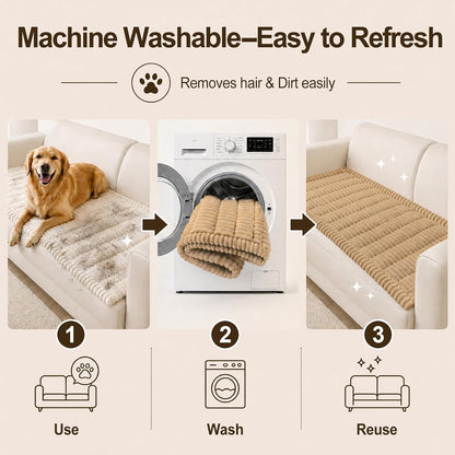 Couch Cover for Dogs, Non Slip Fuzzy Thick Pet Sofa Protector