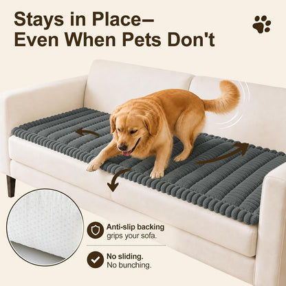 Couch Cover for Dogs, Non Slip Fuzzy Thick Pet Sofa Protector