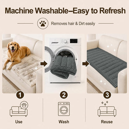 Couch Cover for Dogs, Non Slip Fuzzy Thick Pet Sofa Protector