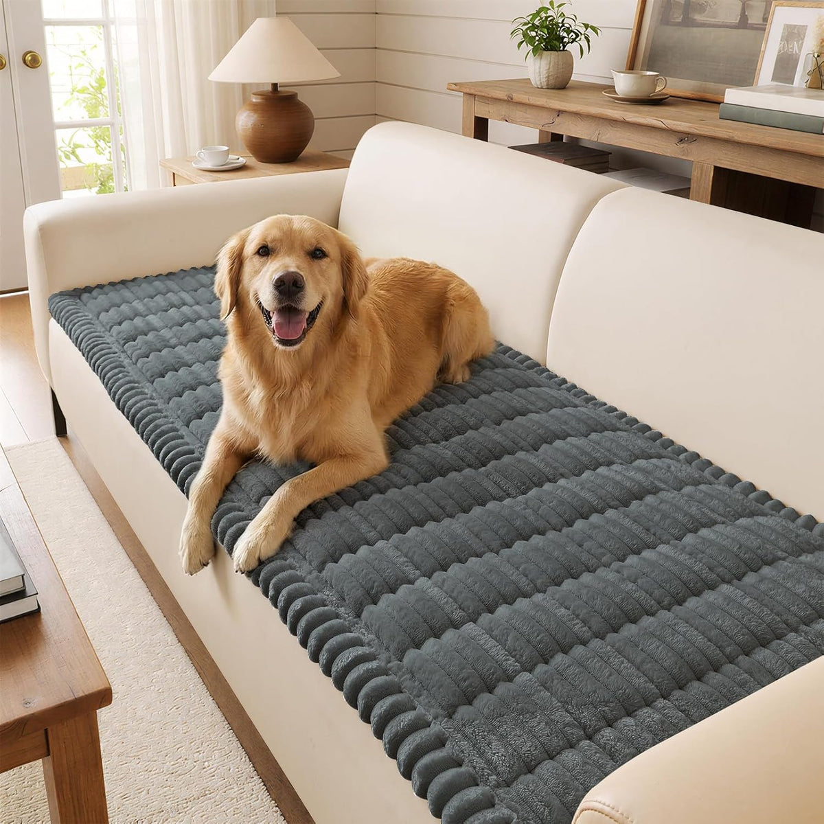 Couch Cover for Dogs, Non Slip Fuzzy Thick Pet Sofa Protector