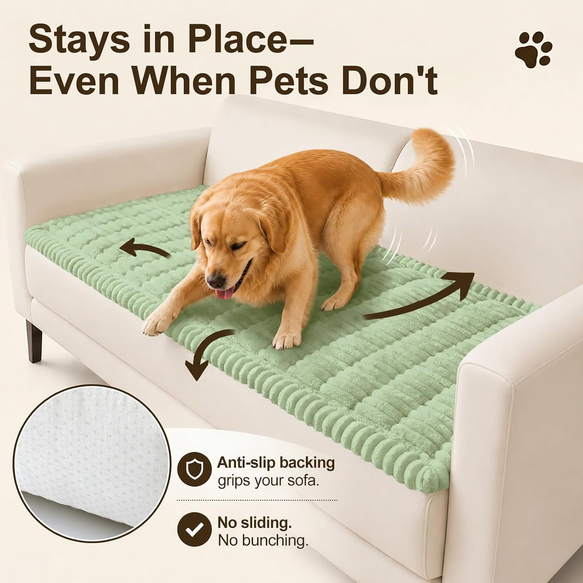 Couch Cover for Dogs, Non Slip Fuzzy Thick Pet Sofa Protector