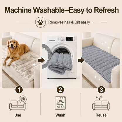 Couch Cover for Dogs, Non Slip Fuzzy Thick Pet Sofa Protector