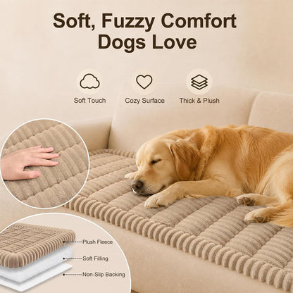 Couch Cover for Dogs, Non Slip Fuzzy Thick Pet Sofa Protector