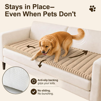 Couch Cover for Dogs, Non Slip Fuzzy Thick Pet Sofa Protector
