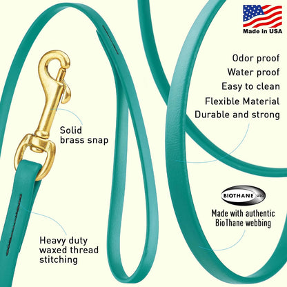 Biothane Working Lead for Dogs 6ft Black - Colors A