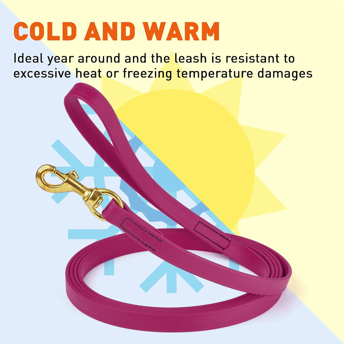 Biothane Working Lead for Dogs 6ft Black - Colors A