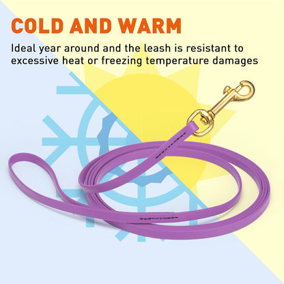 Biothane Working Lead for Dogs 6ft Black - Colors A