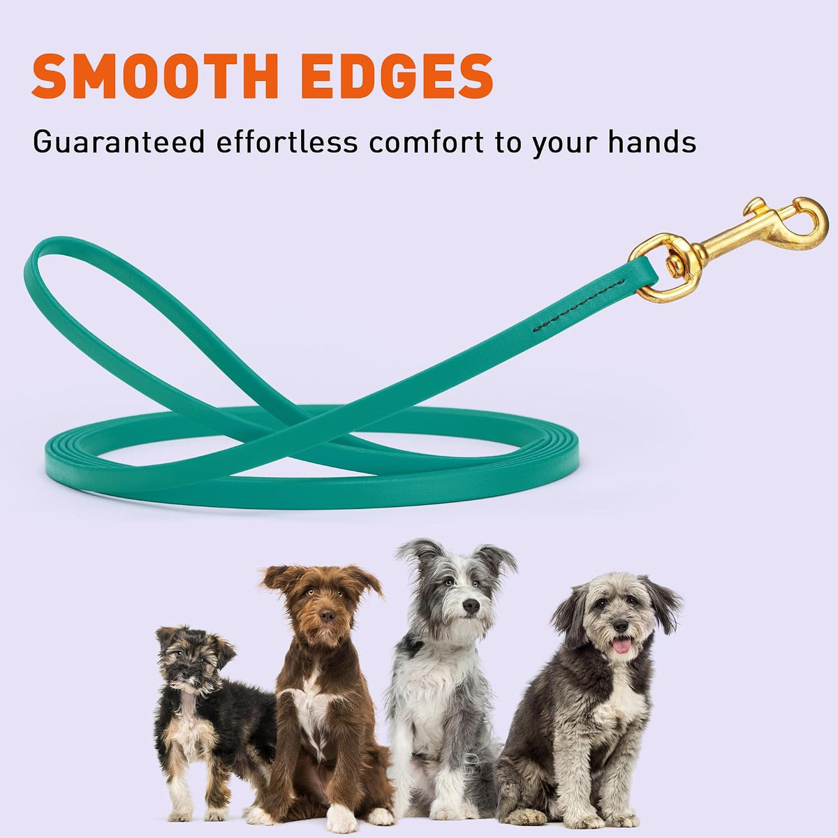 Biothane Working Lead for Dogs 6ft Black - Colors A