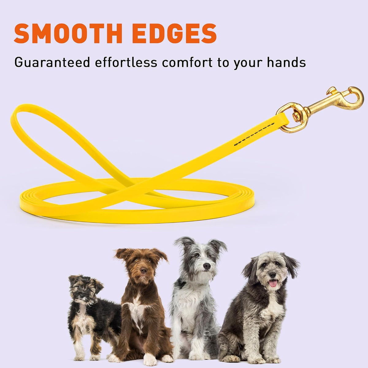 Biothane Working Lead for Dogs 6ft Black - Colors A