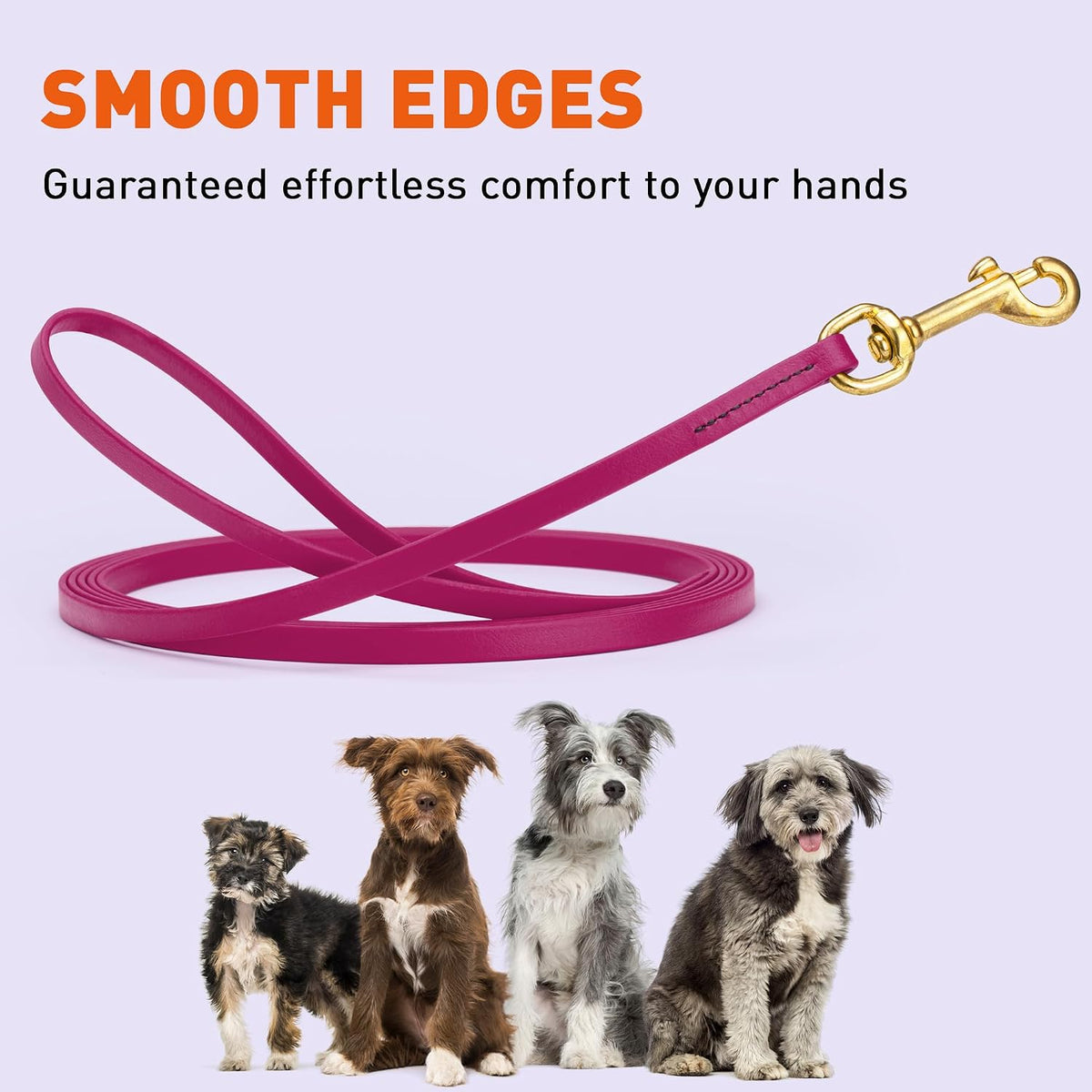 Biothane Working Lead for Dogs 6ft Black - Colors A