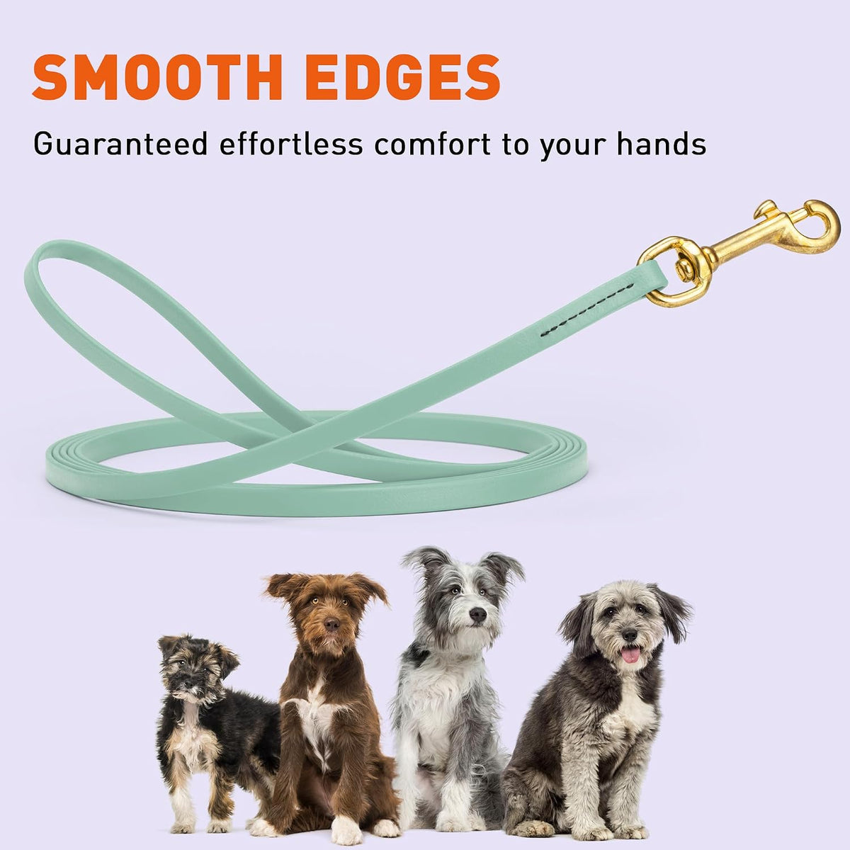 Biothane Working Lead for Dogs 6ft Black - Colors A