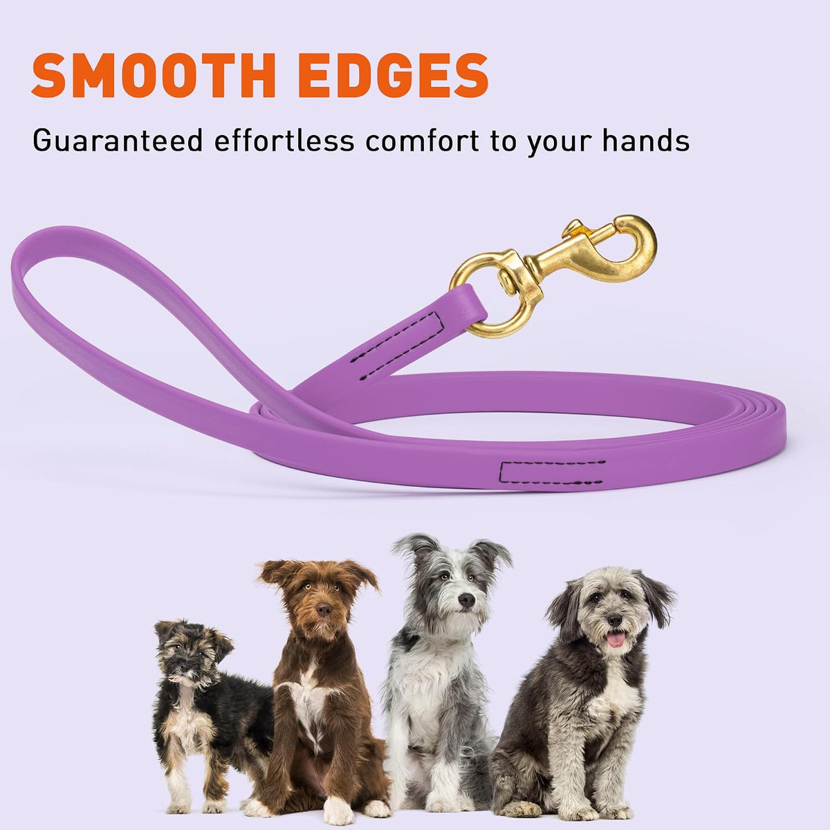 Biothane Working Lead for Dogs 6ft Black - Colors A