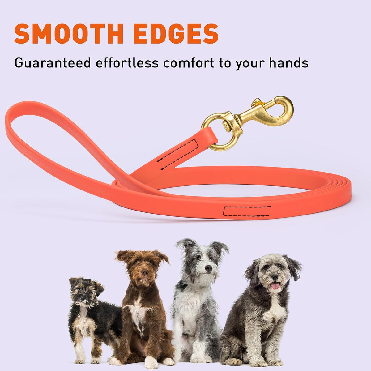 Biothane Working Lead for Dogs 6ft Black - Colors A