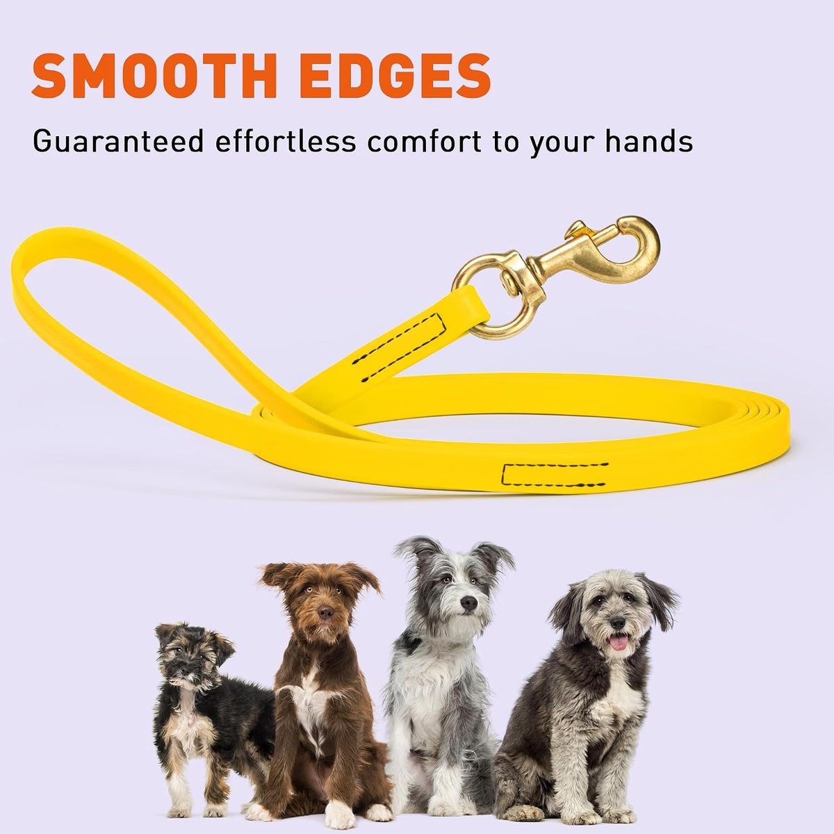 Biothane Working Lead for Dogs 6ft Black - Colors A