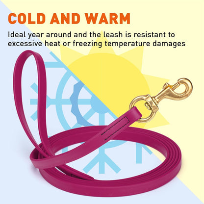 Biothane Working Lead for Dogs 6ft Black - Colors A
